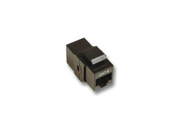 LinkIT Keystone RJ45-samledåse Cat.6 UTP For keystone panel | hun/hun | sort 